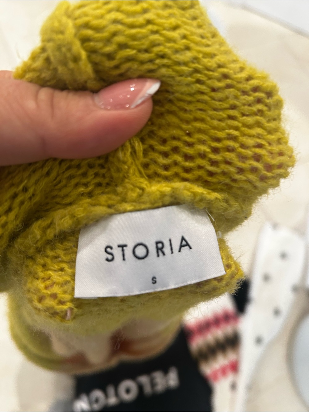 Storia Colorblock Mohair Blend Cardigan Oversized Boho Button Front - Picture 6 of 6